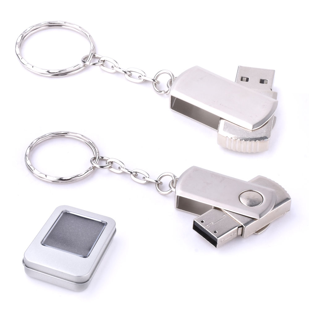 USB 3.0 Bellek Döner Kapaklı Metal Anahtarlık